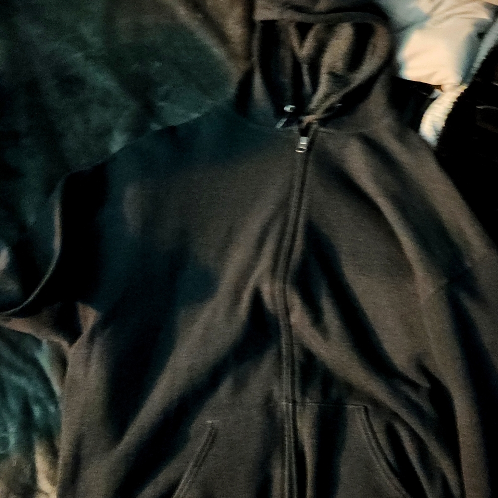 Grey zip up hoodie